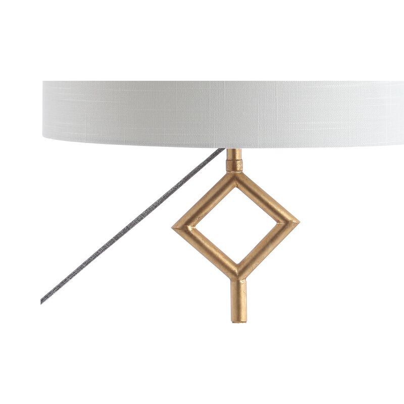 Diamante Modern Gilt Metal with Marble Base LED Table Lamp