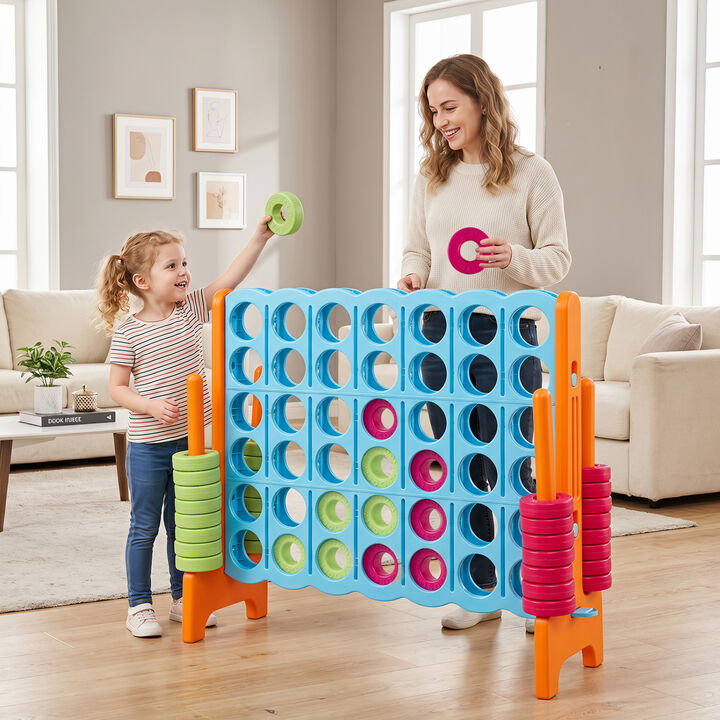 Oversized 4 to Score Game Set for Kids and Adults for Outdoor Play