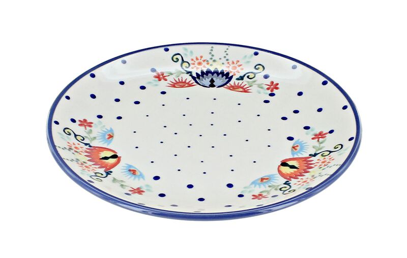 Blue Rose Polish Pottery Susanna Dessert Plate