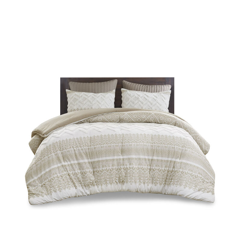 Gracie Mills Robbins 3-Piece Cotton Comforter Set with Chenille Tufting image number 0