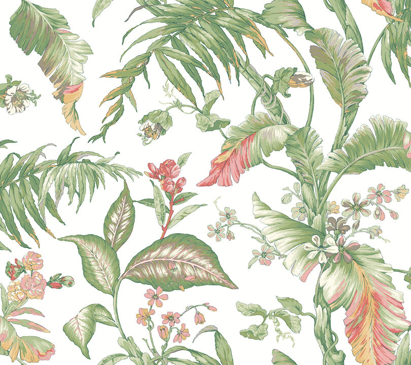 Fiji Garden Pink Peel & Stick Wallpaper (Set of 2)