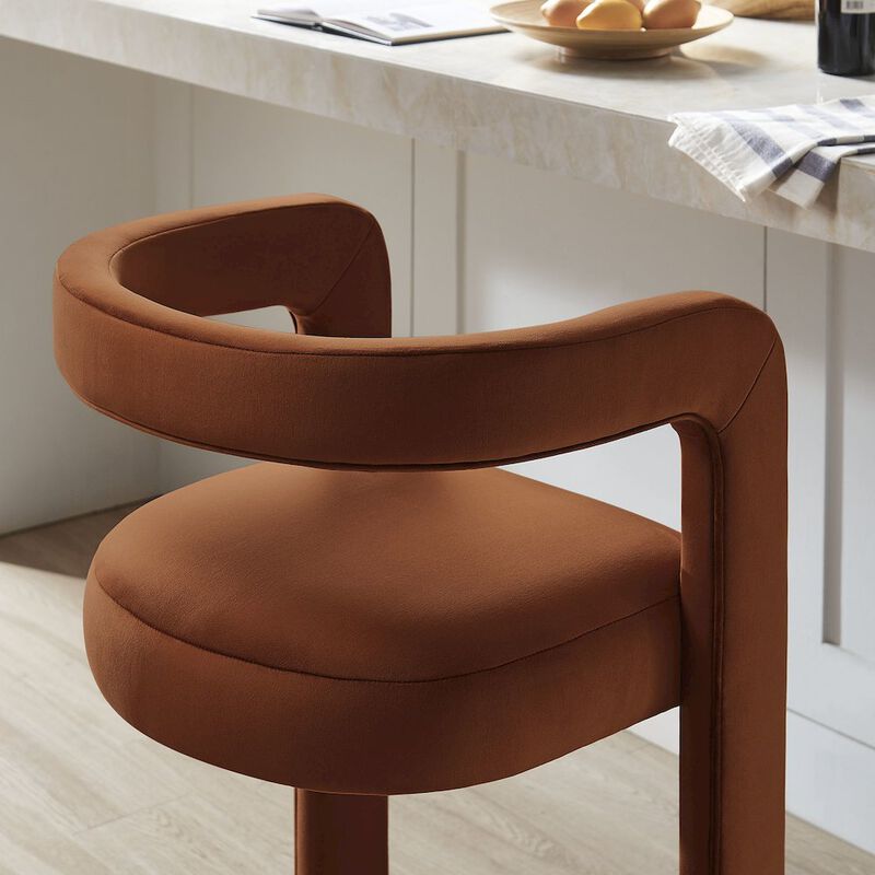 Winslow Performance Velvet Bar Stool image number 8