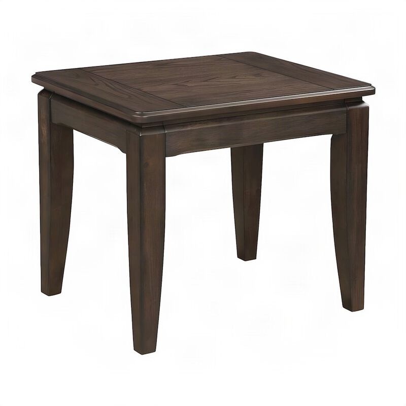 Poplar Solid and Elm Veneer Wood End Table and Accent Side Table image number 0