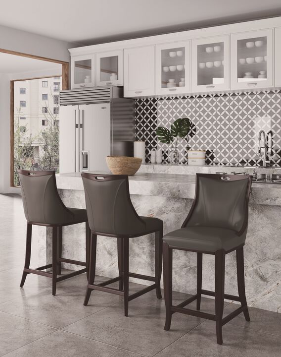 Emperor Gray Bar Stool