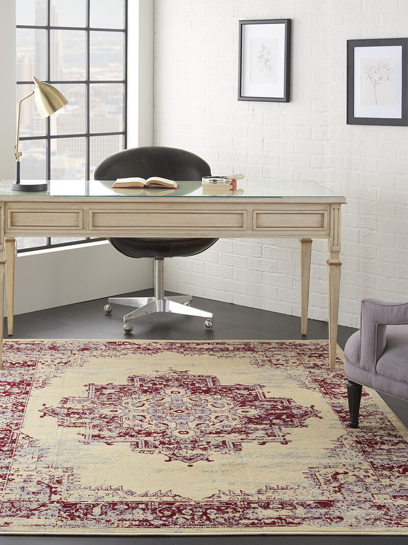 Grafix GRF14 Cream/Red 3'9" x 5'9" Rug