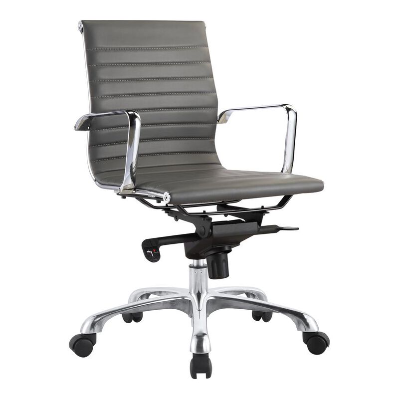 Grey Low Back Contemporary Office Chair - Omega Collection, Belen Kox