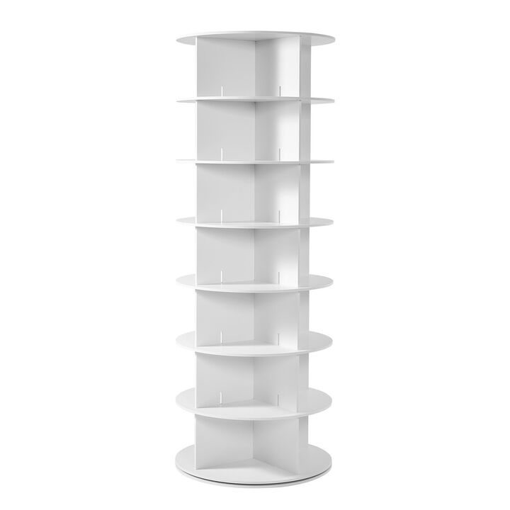 7 Tier Rotating Shoe Rack Tower, Spinning Shoe Organizer for Closet and Entryway
