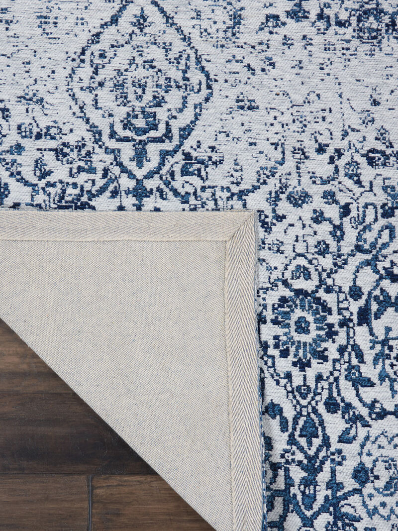 Damask DAS06 Ivory/Navy 3'6" x 5'6" Rug