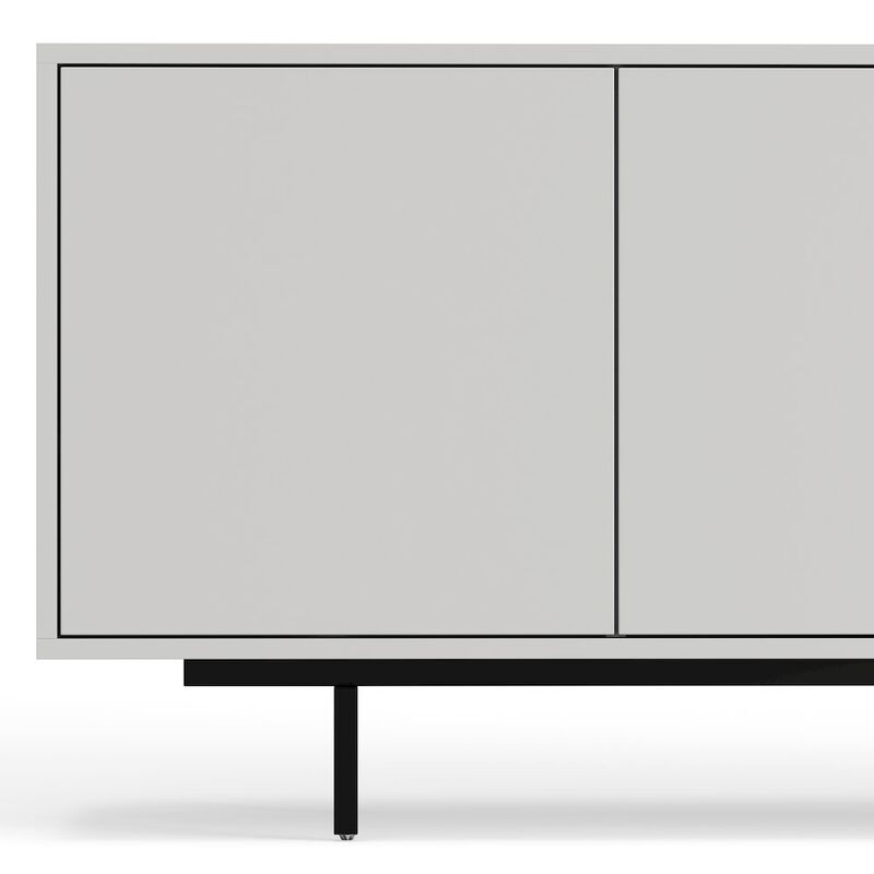 Comfort Pointe Graysen White Laminate 4 Door TV Console
