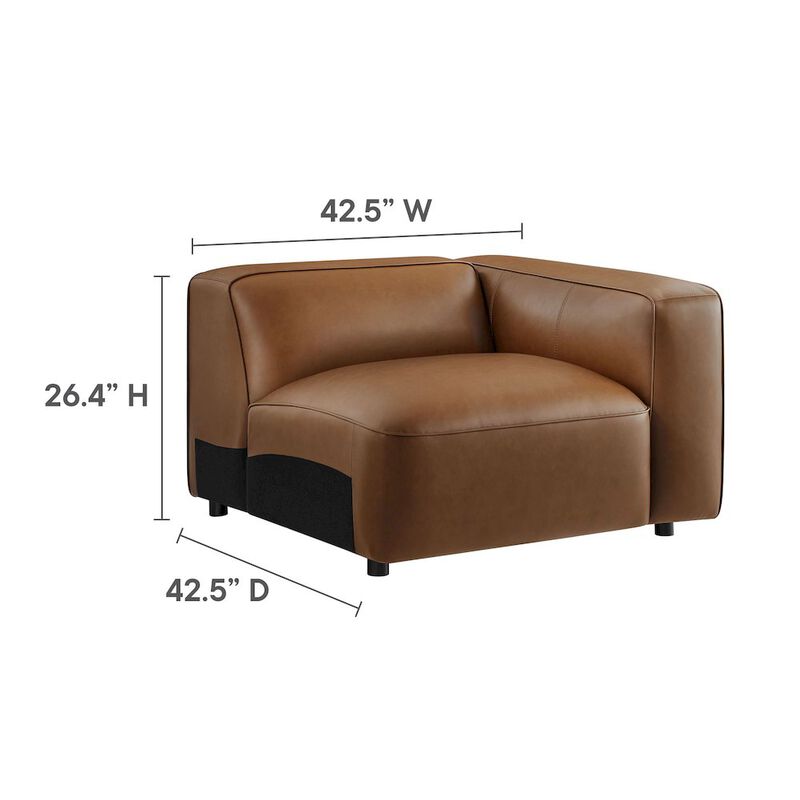 Auren 3-Piece Upholstered Vegan Leather Modular Sofa image number 3