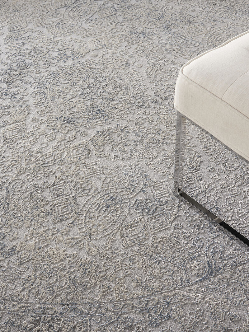 Rustic Textures RUS09 Ivory/Light Blue 5'3" x Round Rug image number 7