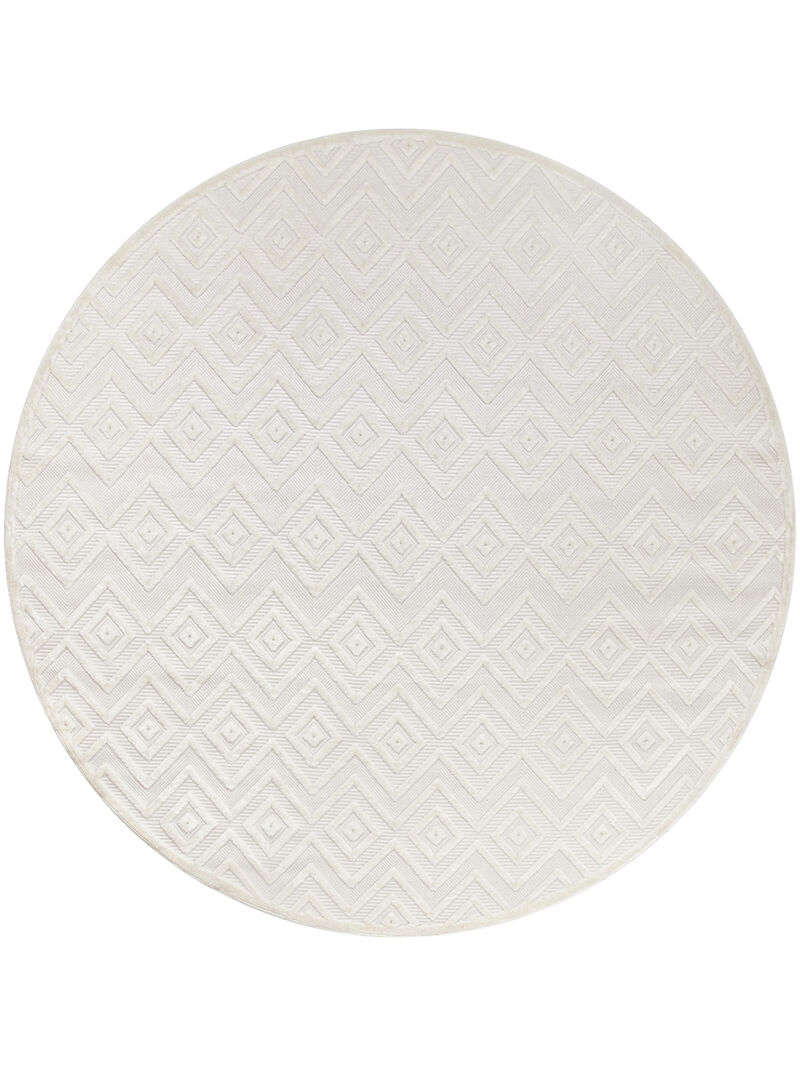 Versatile NRV01 Ivory/White 8' x Round Rug image number 0