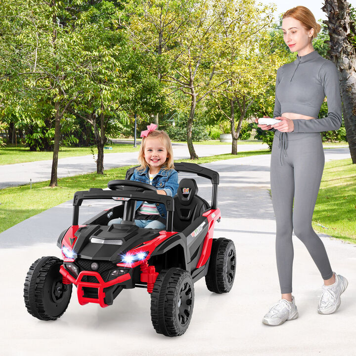 Kids 12V Electric UTV Ride On Car with LED Lights Music and Horn
