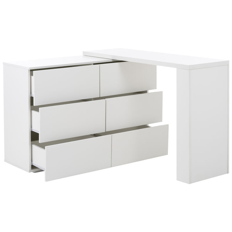 Tubklu L-Shaped Desk Dresser image number 3