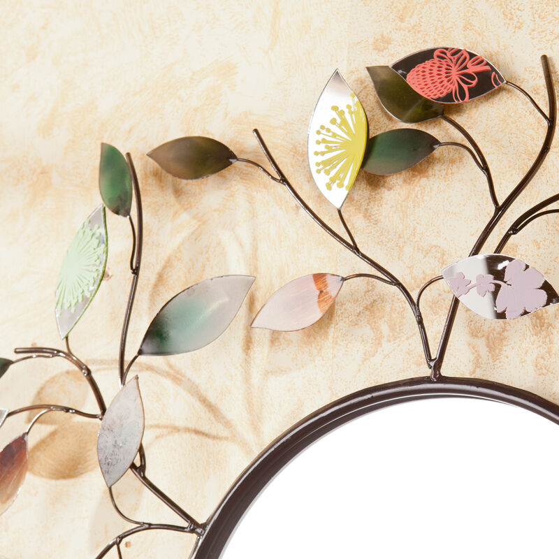 Millara Decorative Metallic Leaf Wall Mirror