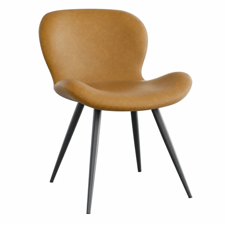 Modern Midcentury PU Leather Dining Chair Set of 4