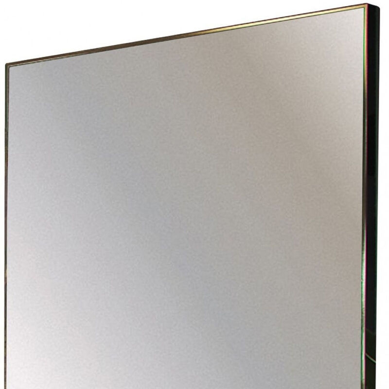 HomeRoots 32" Gray Square Metal Framed Accent Mirror image number 3