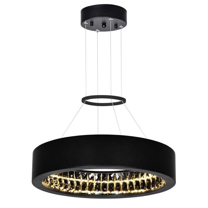CWI Lighting Rosalina LED Chandelier With Matte Black Finish