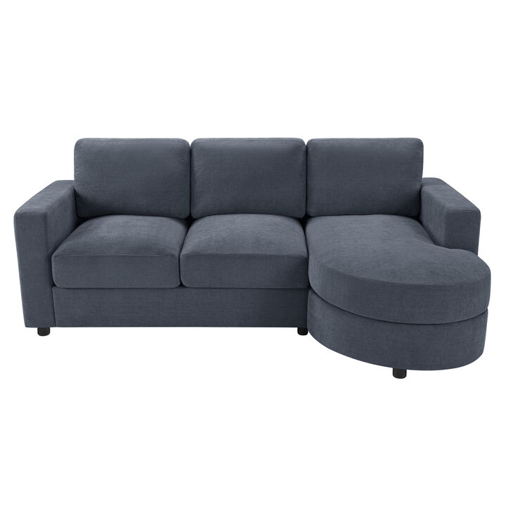 Merax Modern Sectional Sofa  L-shaped Sofa Couch with a Curved Chaise Lounge