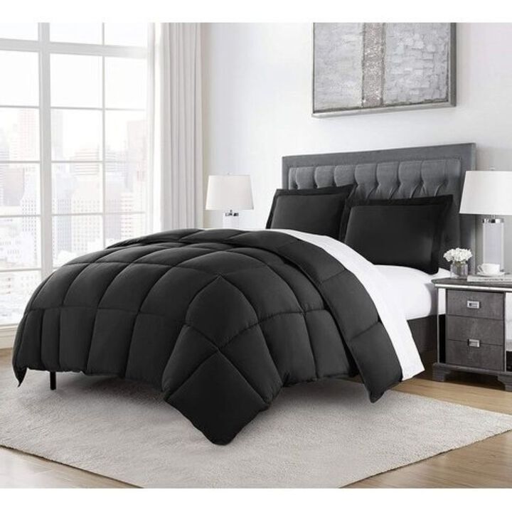 Hivvago Reversible Microfiber Down Alternative Comforter Set