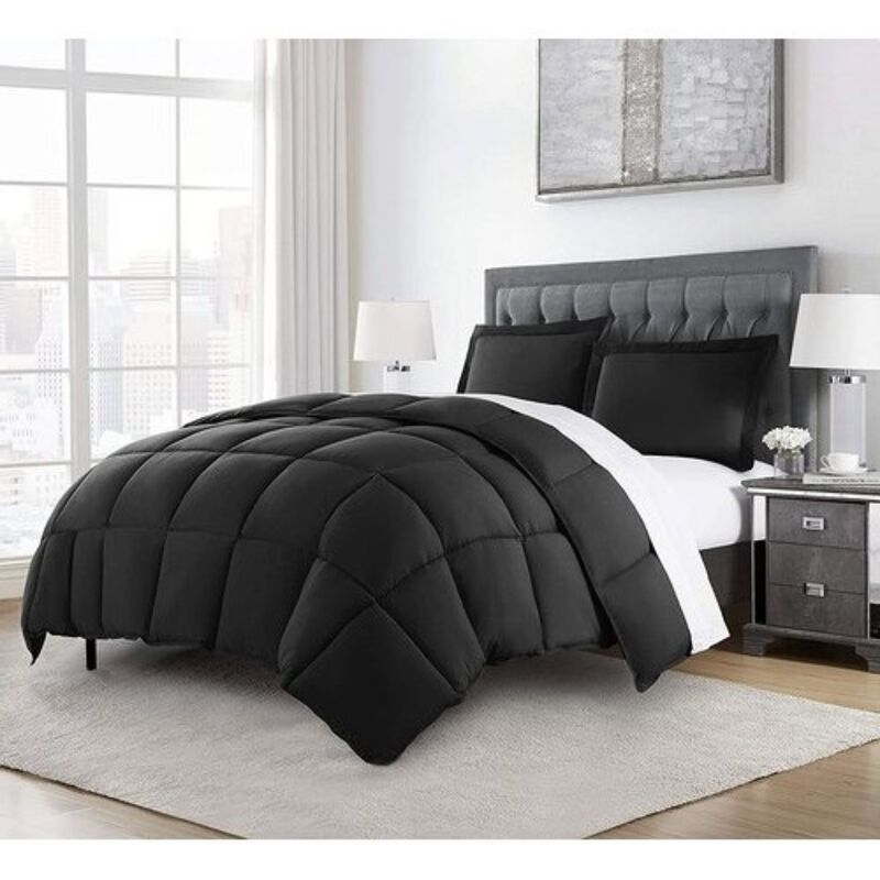 Hivvago Reversible Microfiber Down Alternative Comforter Set