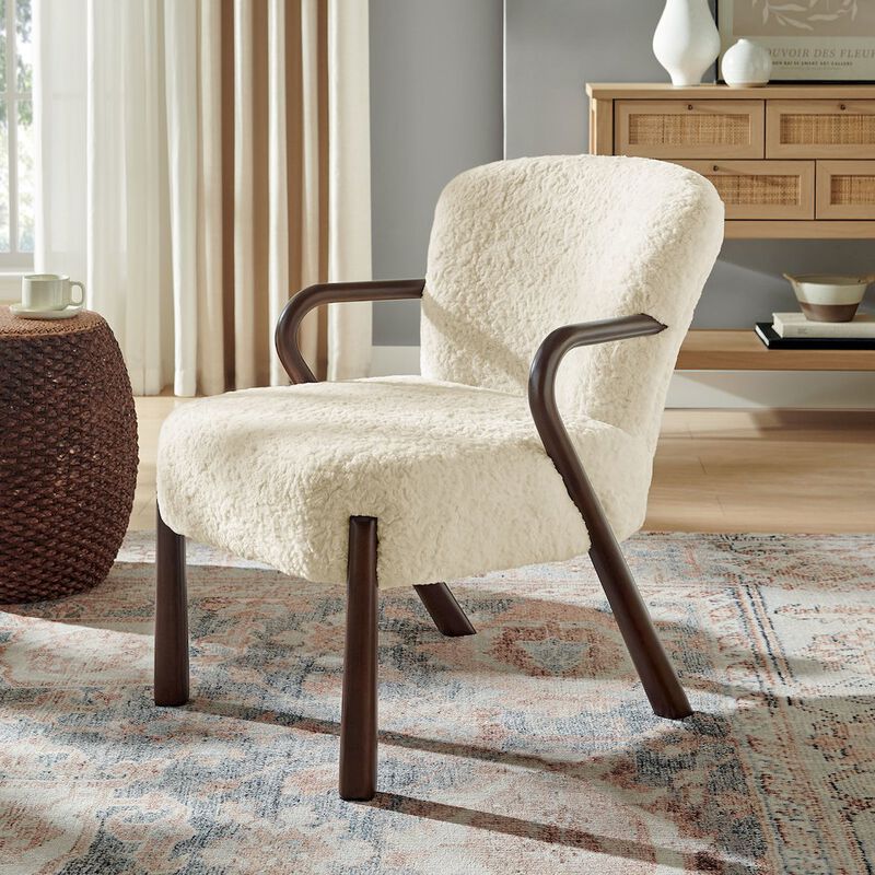 Arden Faux Shearling Accent Armchair image number 7