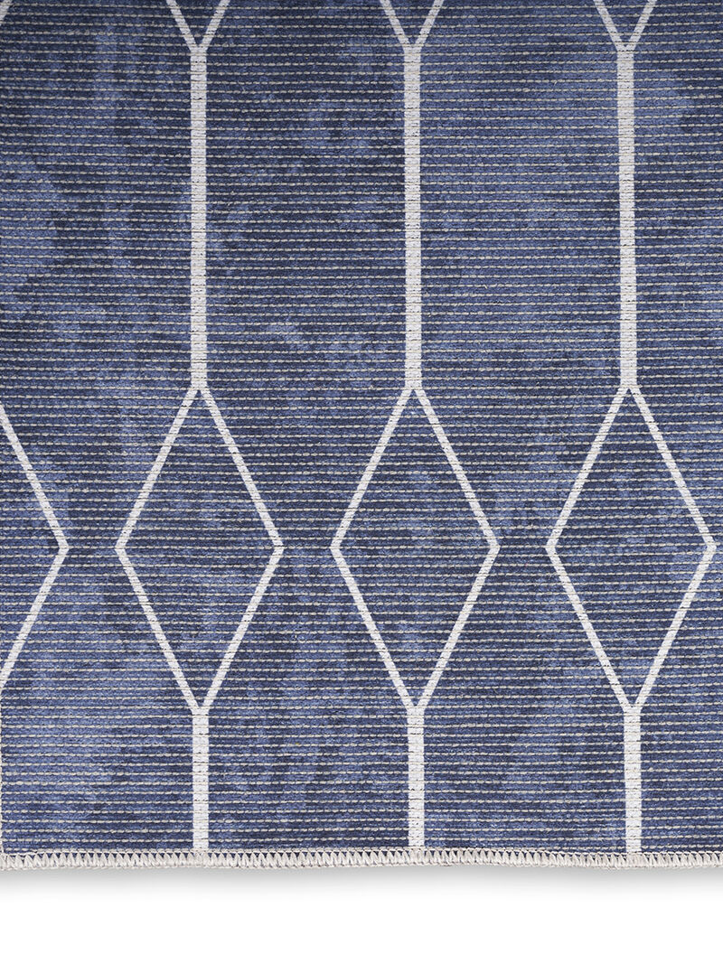 Machine Washable Series 1 SR107 Navy 4' x 6' Rug