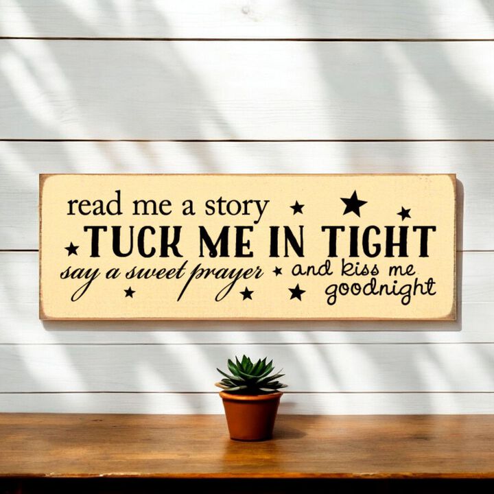 Rustic Knotty Pine Hanging Wall Sign with Story Quote Decorative Home Accent Plaque