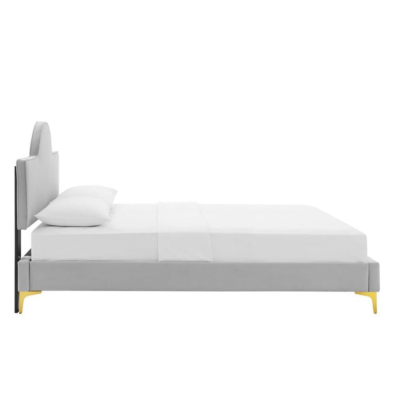 Sunny Performance Velvet Full Bed - Light Gray MOD-7028-LGR image number 2