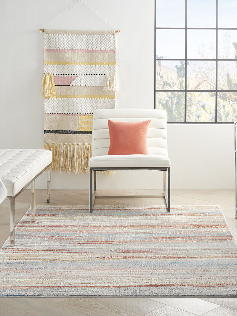 Elation ETN01 Ivory/Multicolor 4' x 6' Rug