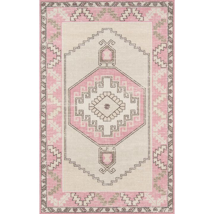 Momeni Traditional Rectangle Area Rug, Pink, 7'9 X 9'10