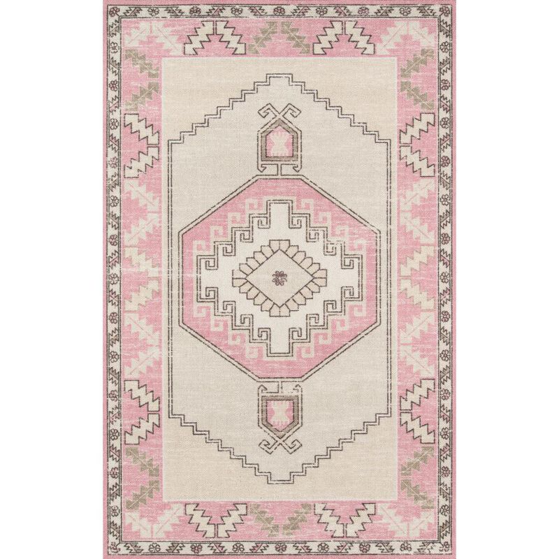 Momeni Traditional Rectangle Area Rug, Pink, 7'9 X 9'10