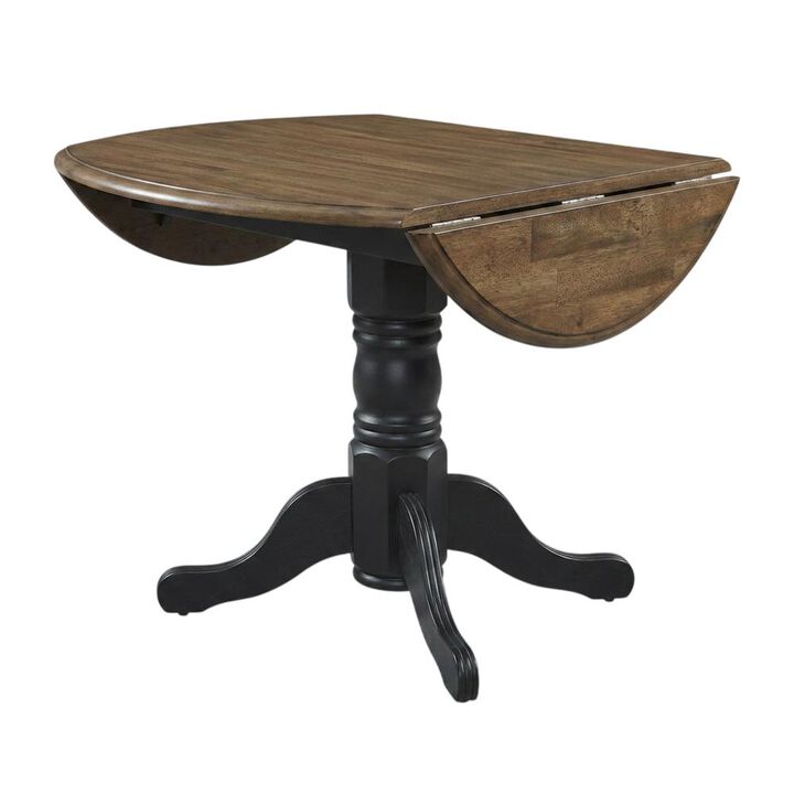 Liberty Furniture Carolina Crossing Drop Leaf Table Set - White w/ Antique Honey Tops
