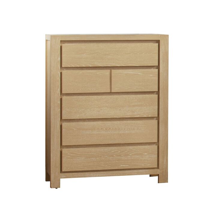 Best Quality Furniture Rubber Wood Light Oak Natuiral Finish Chest