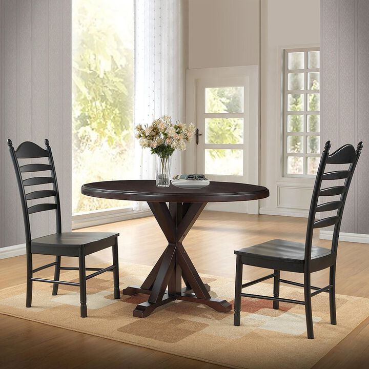 Carolina Living Monet X Base Dining Table with 2 Whitman Dining Chairs