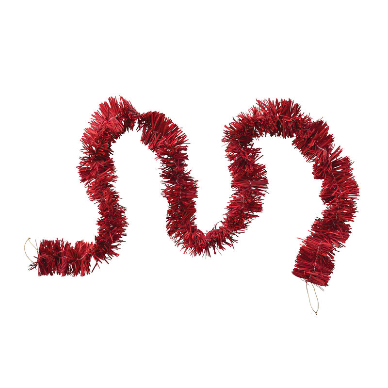Recycled Paper Tinsel Garland in Red image number 0