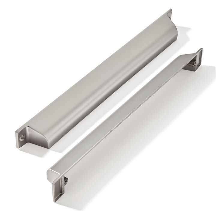 ZAUYX 10 Pack 7 Inch Center to Center Brushed Nickel Cabinet Cup Pulls Satin Nickel Kitchen Hardware Channing Cup Pulls Drawer H