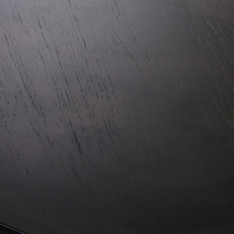 24 Inches Round Adjustable Pub Table with Metal Base, Black