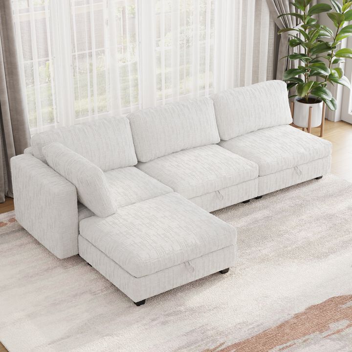 TATEUS  Sleeper Sectional Sofa Set