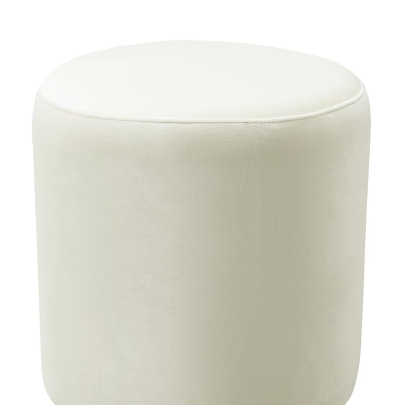 Tov Furniture Opal Velvet Ottoman (Cream) image number 3