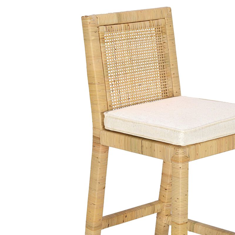 Tov Furniture Amara Cream Linen Dining Bar Stool image number 2