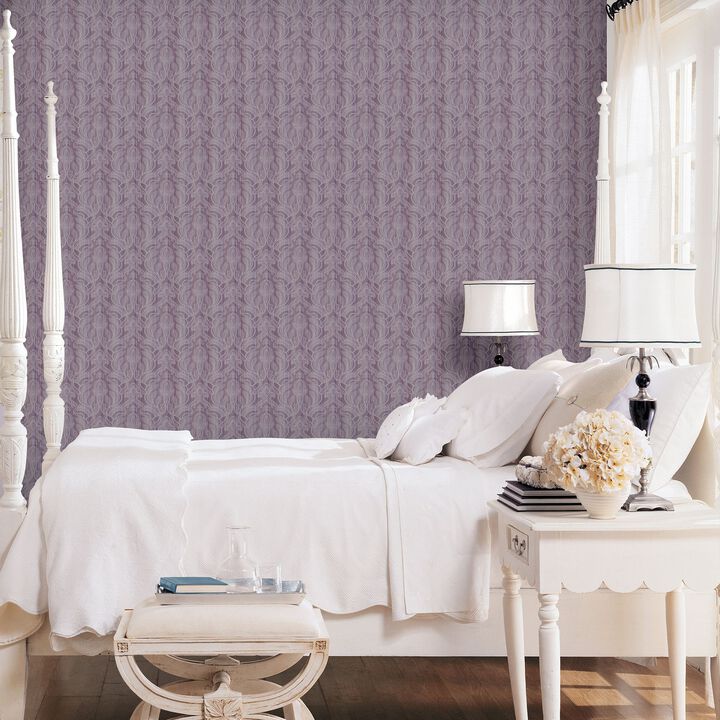 Nordic Elements Damask Purple Lilac Wallpaper G34147