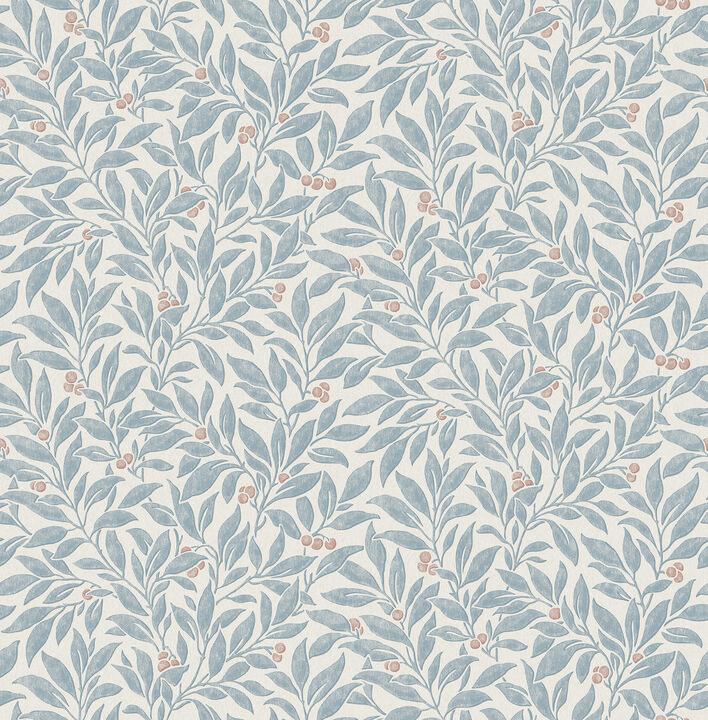 Winter Berry Blue Vine Wallpaper