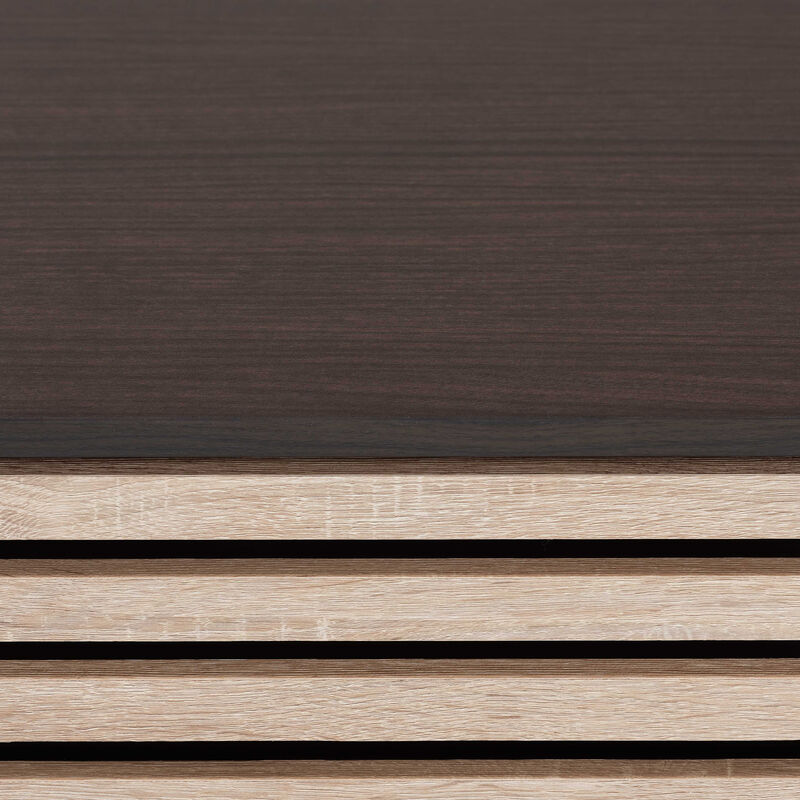 Baxton Studio Eckhart Modern Two Tone Dark Brown Wood Cat Litter Box Cover House