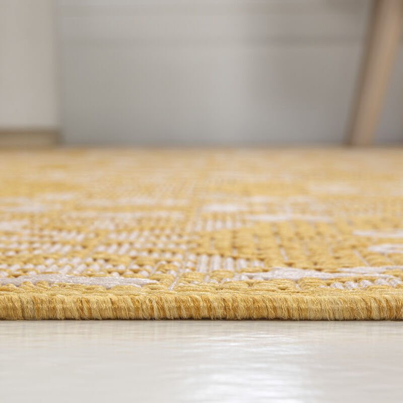 Amora Traditional Mediterranean Tile Design Indoor/Outdoor Area Rug