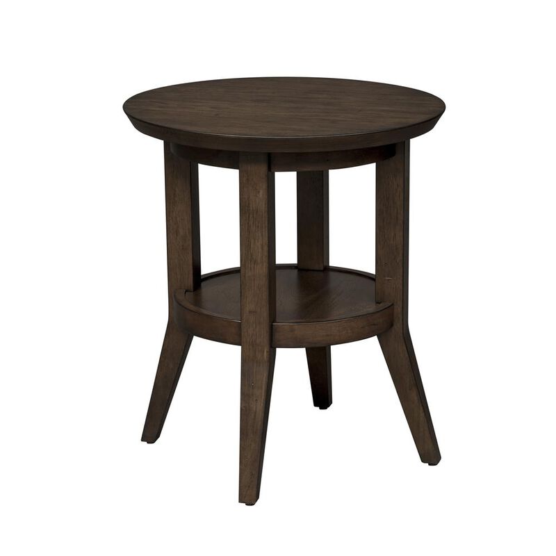 Liberty Furniture Ventura Blvd Round End Table in Bronze Spice image number 0