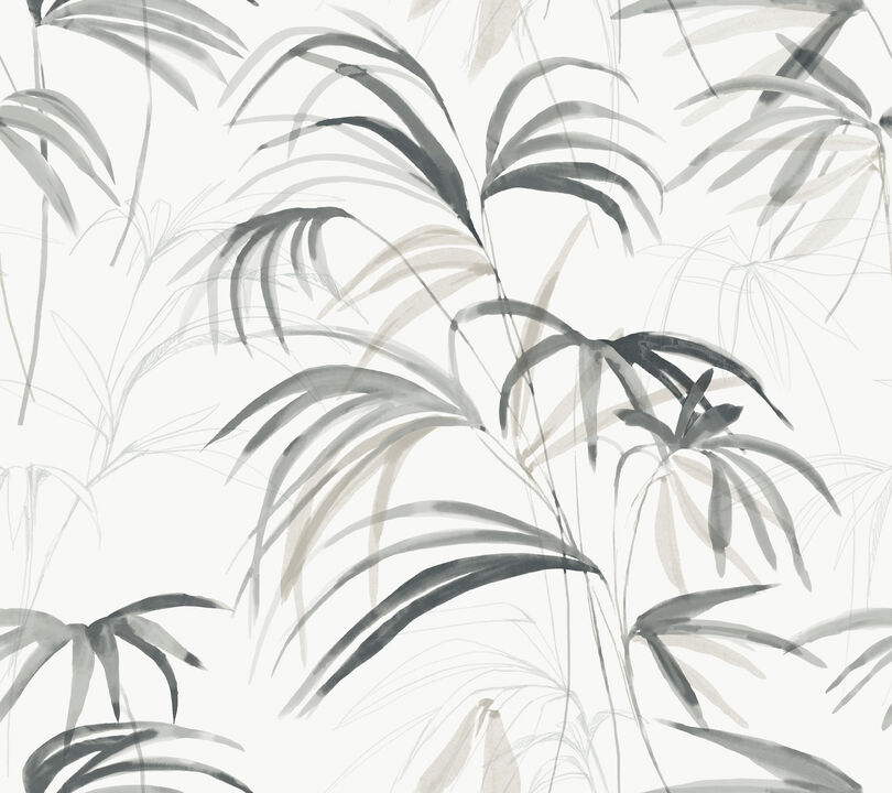 Inky Black Palms Wallpaper