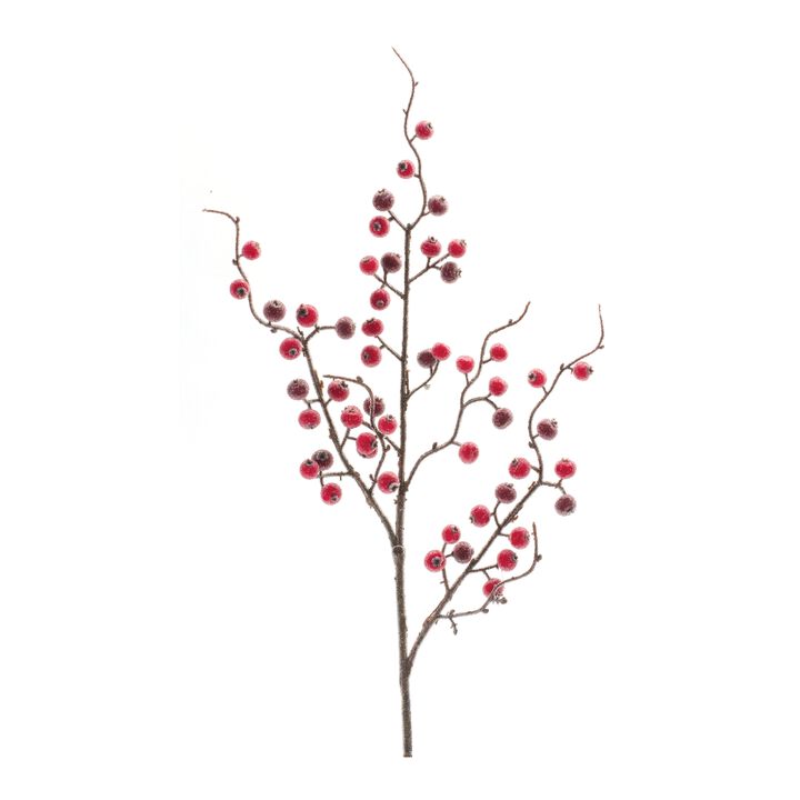 12-Piece Iced Berry Twig Spray Set for Holiday Wreaths and Arrangements