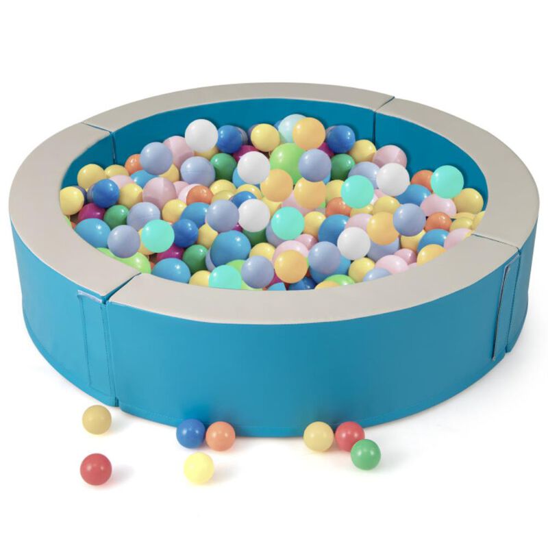 Hivvago Detachable Foam Ball Pit with 50 Colorful Ocean Balls
