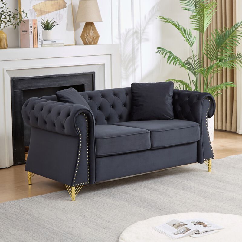 Blust 58.5" Chesterfield Loveseat image number 1